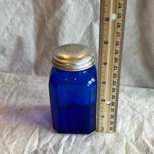 Blue Kitchen Spice Shaker Glass Container with Lid